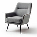 Fauteuil en tissu gris avec structure en métal dimensions 80 x 70 x 90cm